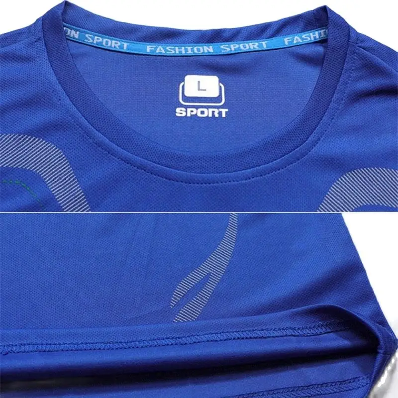 

Men's Summer Men's Running T-Shirt Two Piece, Sports Fitness T-Shirt, Football and Basketball Quick Dry Fitness T-Shirt Set