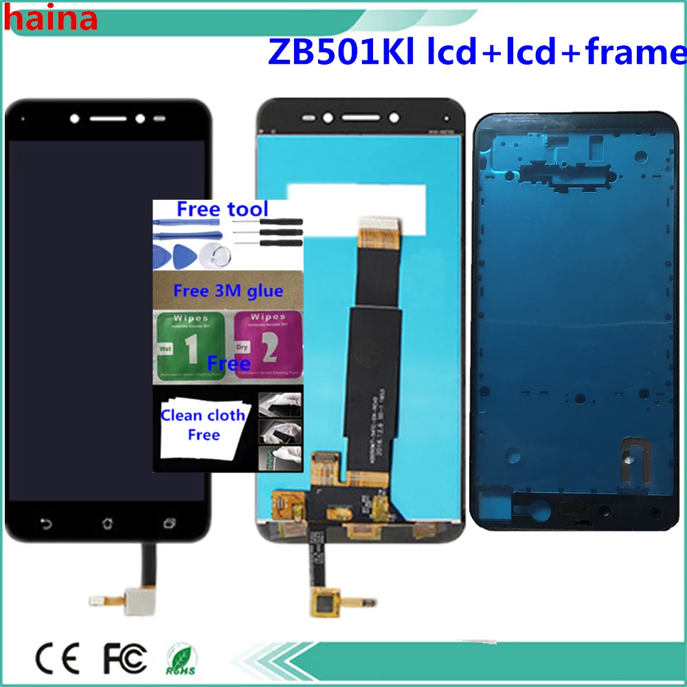 Новая рамка с ЖК-дисплеем и сенсорным экраном для Asus ZenFone Live ZB501KL X00FD ЖК-дисплей +