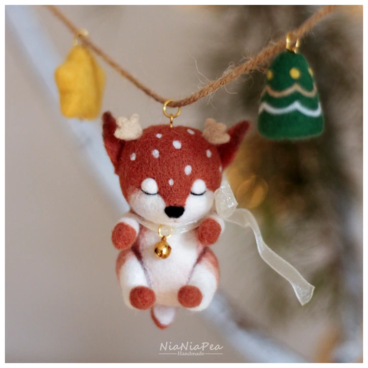 Лось ключ пряжка шерсть набор для рукоделия войлок игла валяние фотография