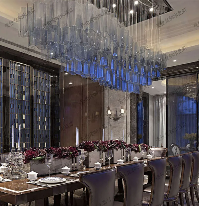 Индивидуальный заказ лампы изысканный светильник зал стеклянная люстра отдел