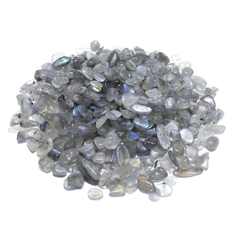

1 Kg natural grey moonlight crystal gravels tumbled stone