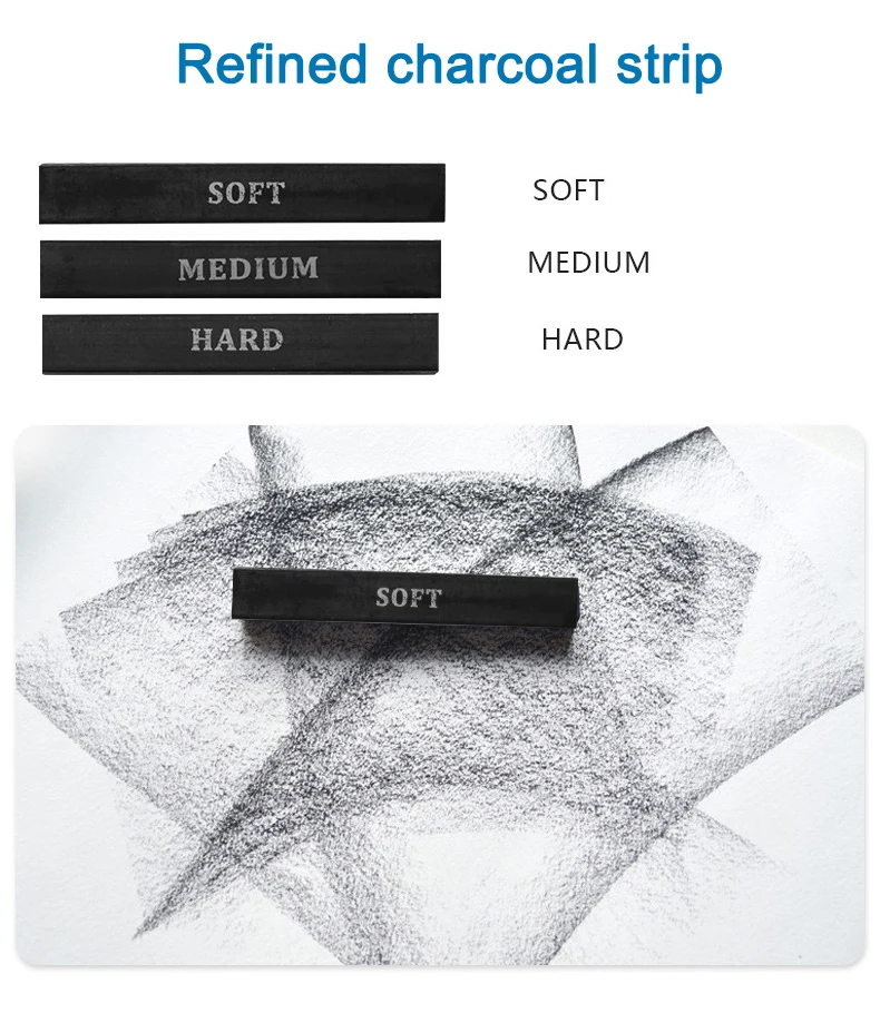 Professional Art Set 32 PCS Drawing and Sketching Set Drawing Sketching Charcoal Pencils. Kneaded Eraser. Art Kit for Kids Teens