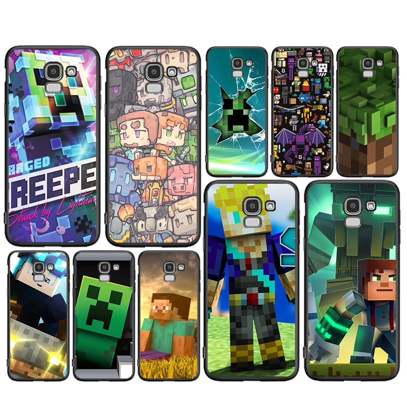 

Video game mini world For Samsung J8 J7 Duo J730 J6 J5 J530 J4 J3 J330 J2 Core Star Prime 2018 EU Plus Soft TPU Phone Case