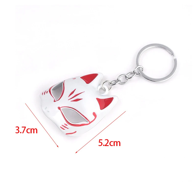 1pcs Cute Anime Persona 5 Fox Mask Metal Pendant Keychain Cosplay Prop Backpack Decor Boy Girl Keyring Christmas Gift | Украшения и