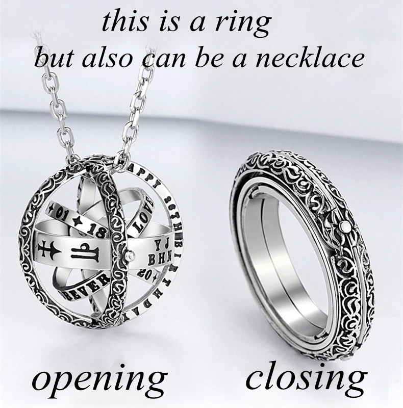 Астрономический шар кольца для мужчин и женщин открывающиеся узорные