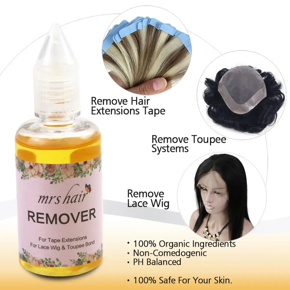 lace front wig glue remover 30ml transparent glue remover For Lace Bond Toupee Skin Weft Tape Invisible Adhesive Hair Extension images - 6