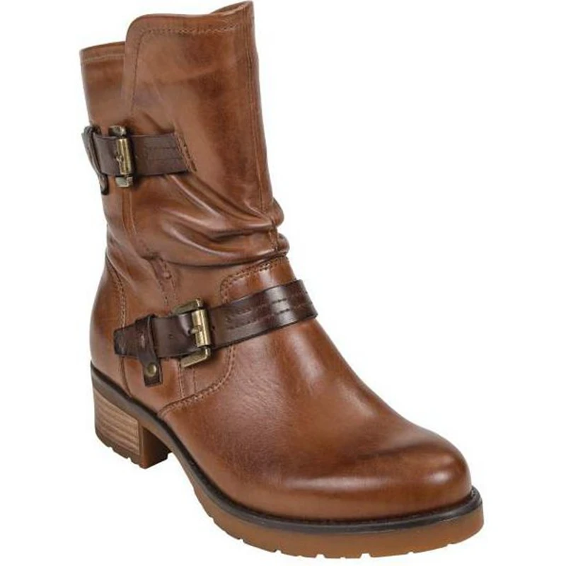 LOOKZYKIT/женские ботинки Модные женские ботильоны Замшевые с пряжкой Зимняя обувь