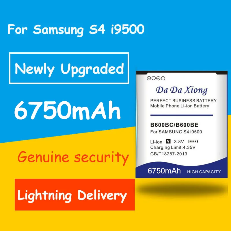 Бесплатная доставка 6750 мАч B600BC B600BE аккумулятор для Samsung galaxy S4 i9295 i9505 i9502 i9508 i9500 i9150