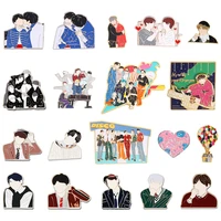 love yourself brooch bling heart metal pin kpop bangtan boys pins collection cartoon badge brooches jewelry gifts