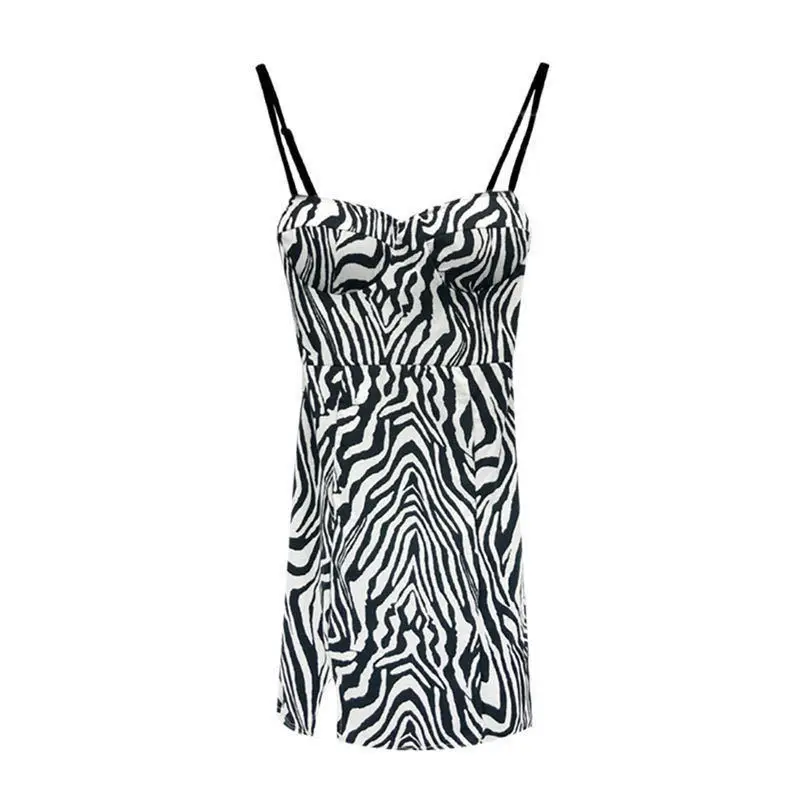 

Sexy bag hip short skirt zebra suspender dress show body short waist skirt