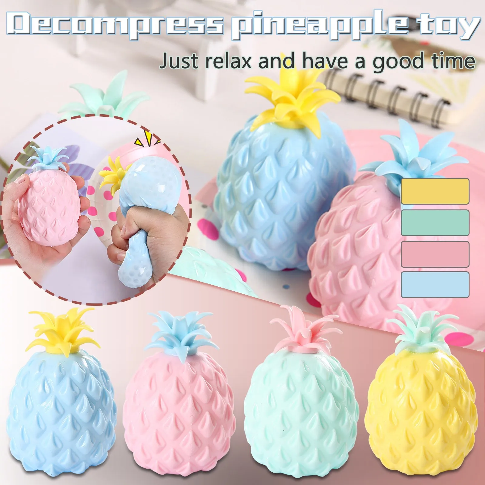 

2021 toys for children New Simulation Flour Pineapple Decompression Toy Office Pressure Release Toy kids gift brinquedo #L2