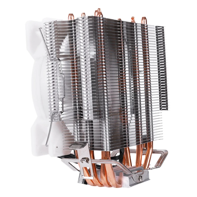 Вентилятор для процессора SNOWMAN цветной светодиодный кулер ЦП 4 тепловые трубки с