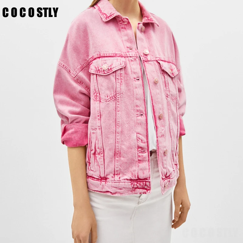 Куртка женская джинсовая Повседневная в стиле BF свободная модная однобортная