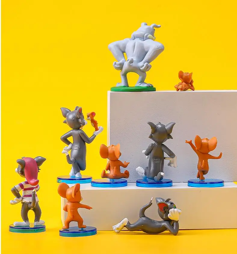9 шт. Мультяшные ПВХ Фигурки Кот и мышь | Игрушки хобби