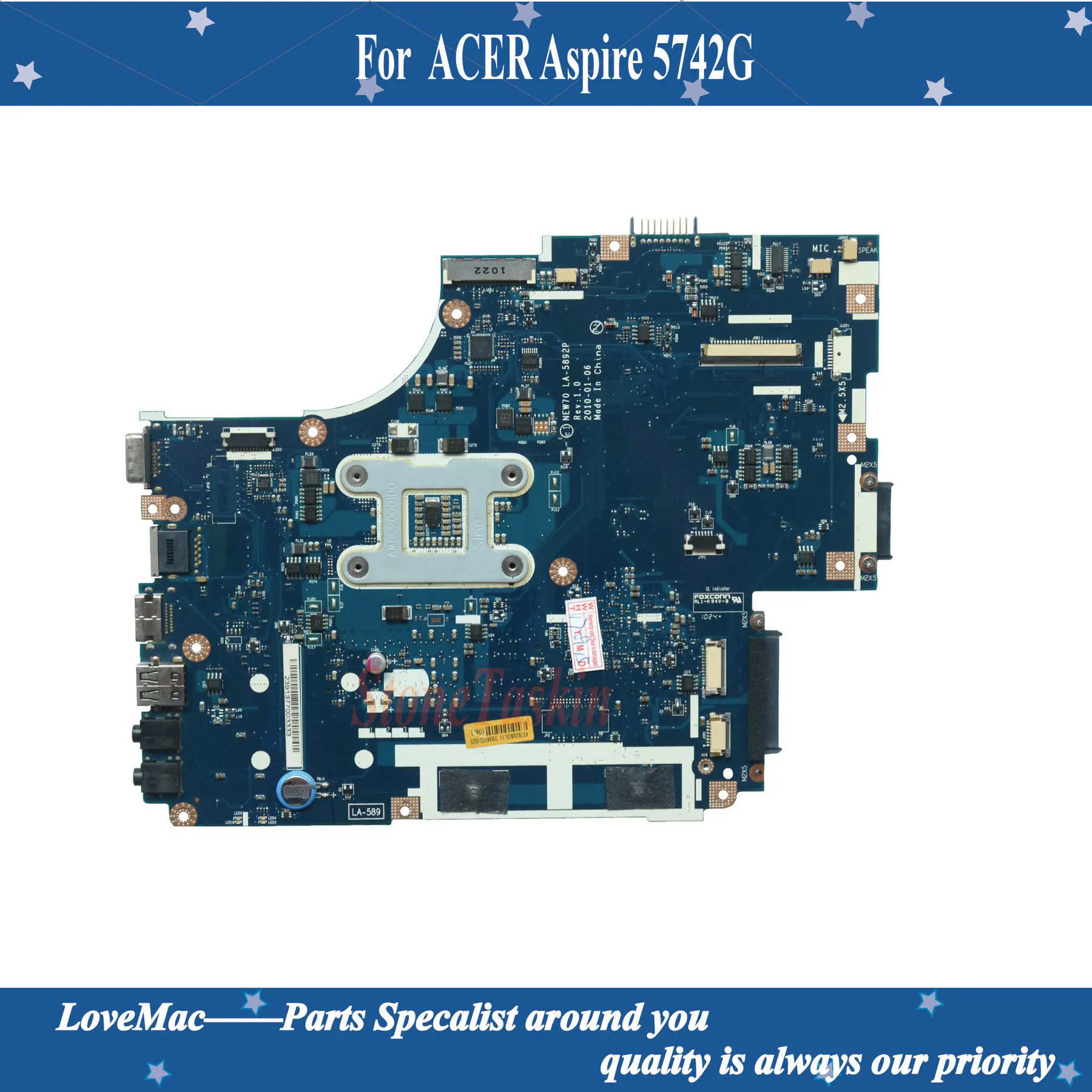 Высокое качество новинка 70LA 5892P для ноутбука ACER Aspire 5742G материнская плата MBWJU02001 HM55