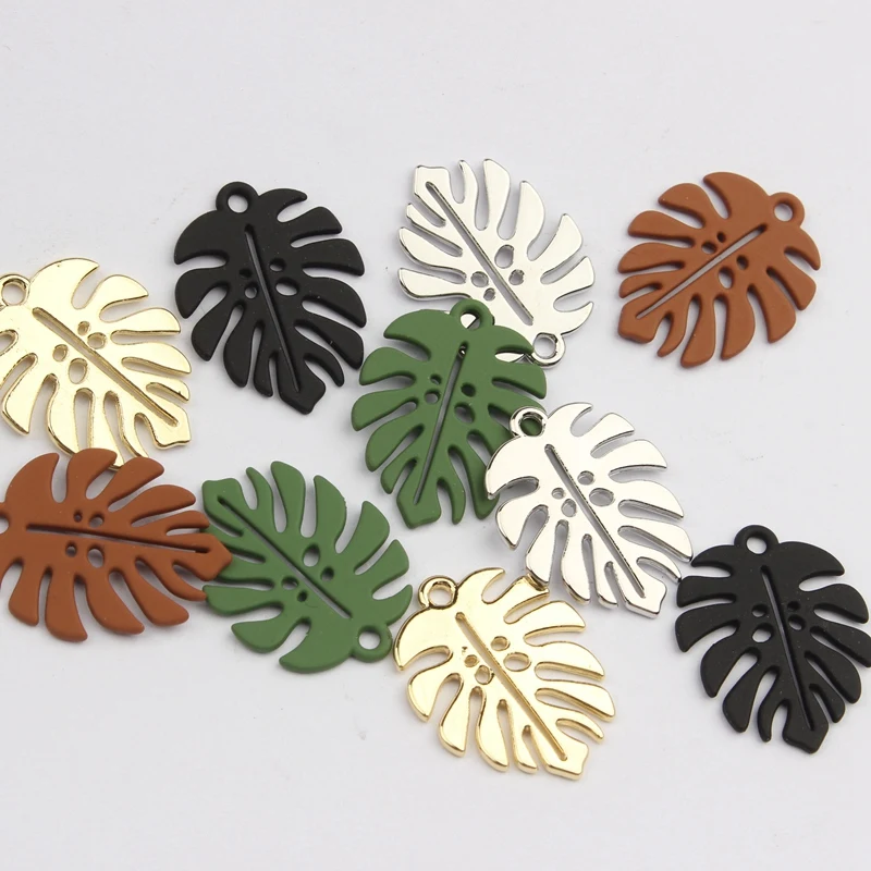 

Zinc Alloy Pendant Mini Leaf Charm, Suitable for DIY Fashion Jewelry Making Accessories Necklace Pendant