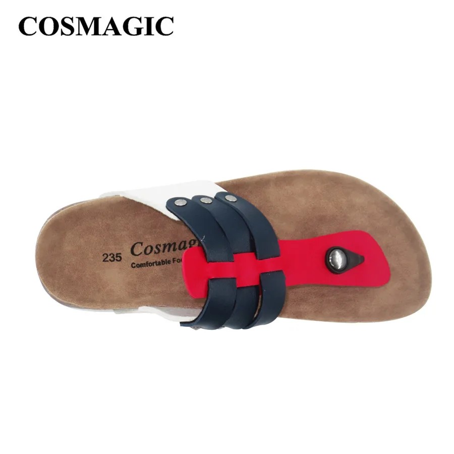 Шлепанцы COSMAGIC модная пробка новинка 2021 женские летние пляжные шлепанцы в стиле