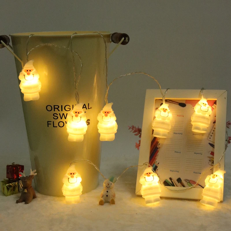 Рождественская гирлянда с Санта Клаусом уличная светодиодная светящаяся на