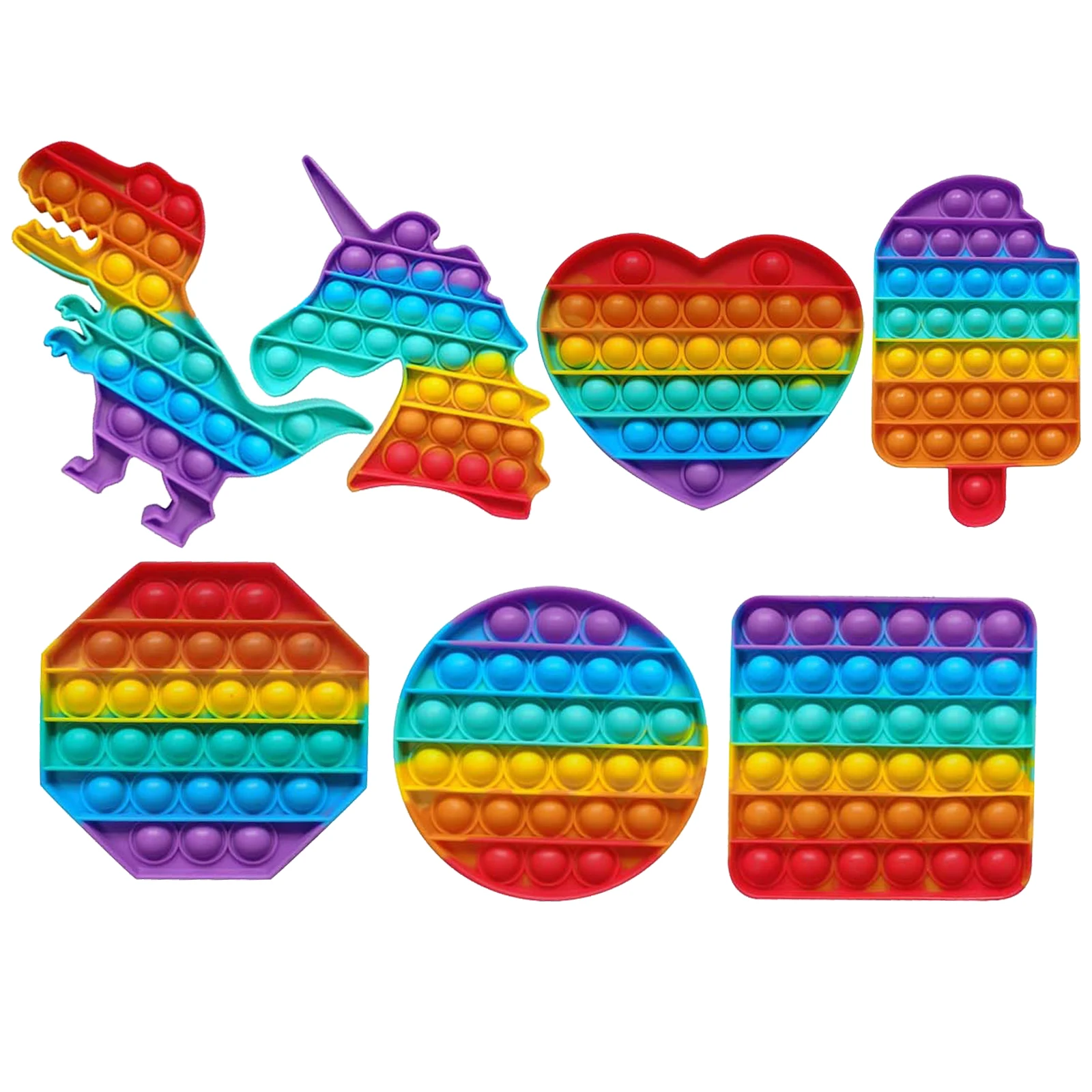 

Fidget Toys Pack Its Square Antistress New Push Bubble Rainbow Pop For Hands Popins Squishy Pops Reliver Stress For Adults