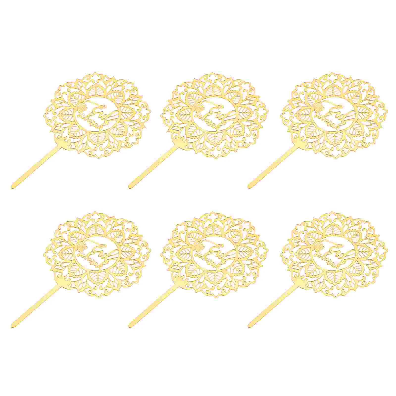 

24Pcs Simple Style Cake Picks Decorative Insert Cards Lovely Cake Decorations