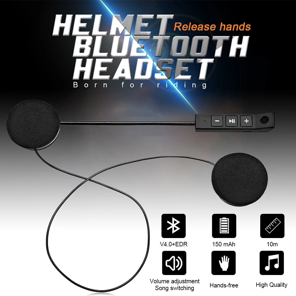 

Motorcycle Helmet Bluetooth Headset Sports Riding Earphone Auto Answering with Mic
