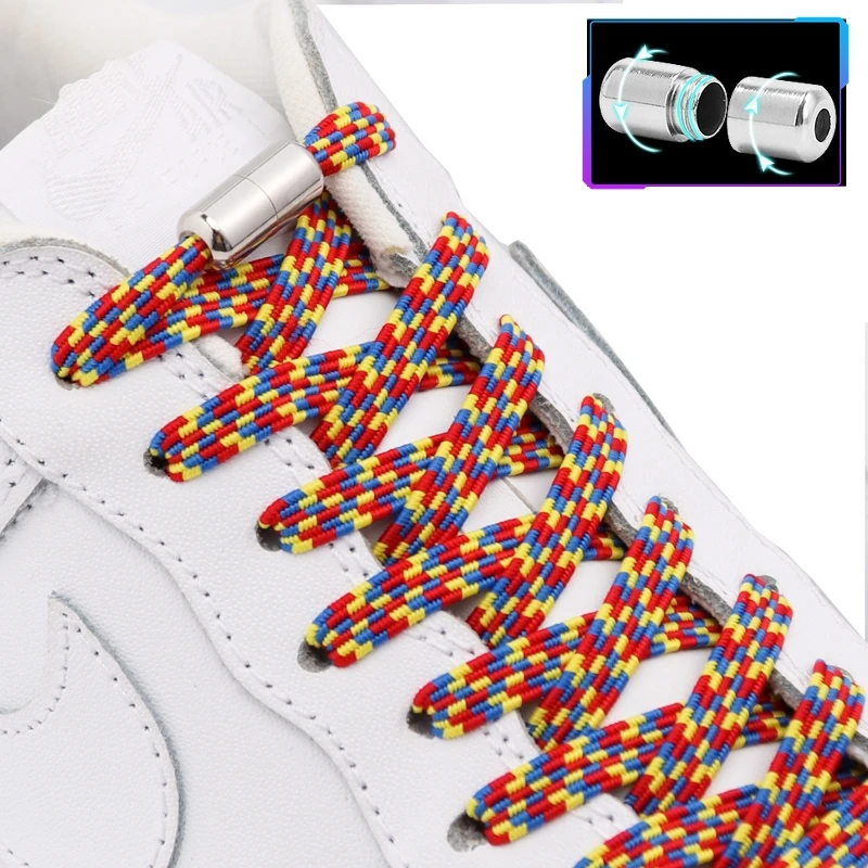 

Colorblock Elastic Laces without ties Shoelaces for Sneakers No Tie Shoe laces Kids Adult Quick Flat Shoe lace Rubber Shoestring
