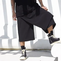 2022 new dark irregular skirt laminated design of personalized japanese casual loose trousers skirt