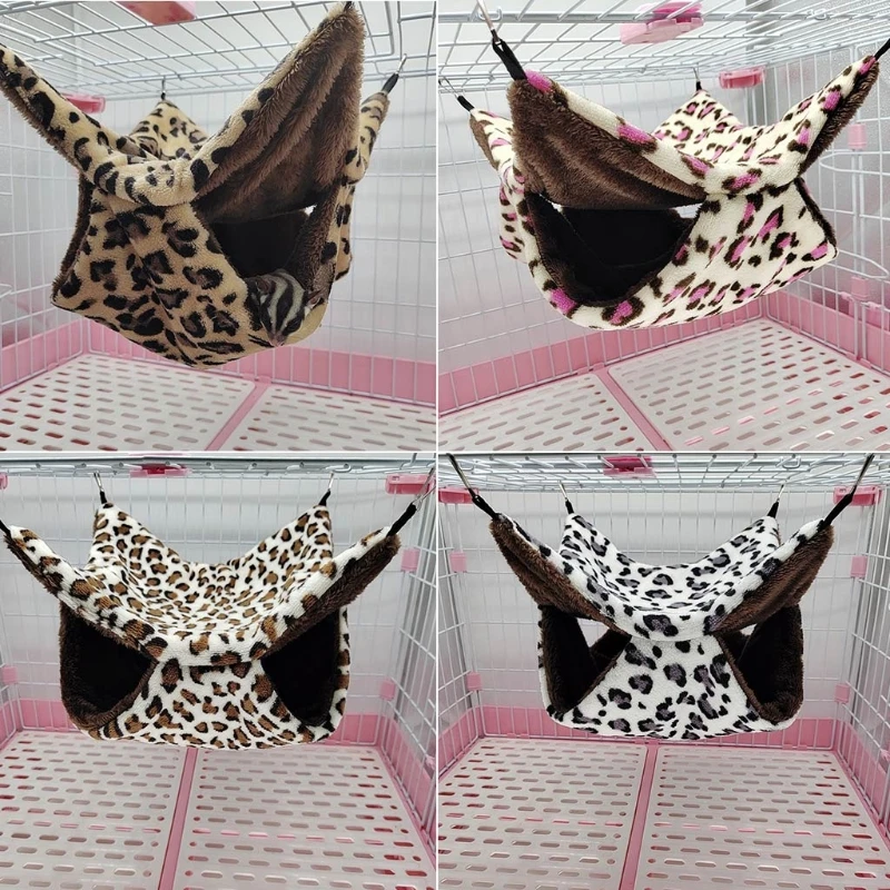 

Small Pet Hammock Sugar Glider Parrot Cage Accessories Hamster Rat Sleeping Bed