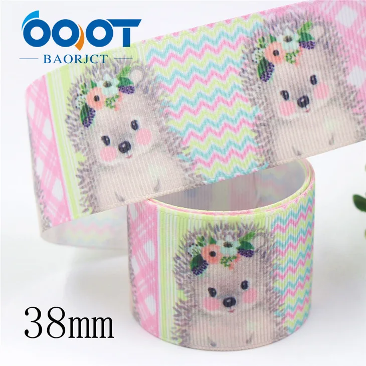 I-19906-2074 OOOT BAORJCT I-19906-2069, 38 мм, 10 ярдов мультфильм тепловой передачи печатных корсажные ленты, одежда лук крышка DIY украшения - Цвет: I-19906-2074