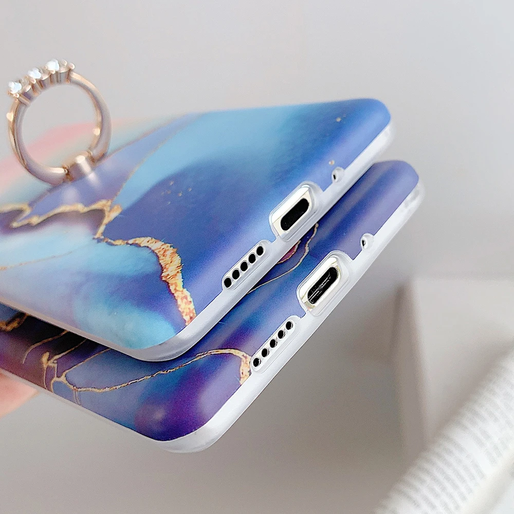 

LOVECOM Vintage Classic Marble Phone Case For Huawei P40 Pro P30 P20 Lite Pro Mate 30 20 Pro With Finger Ring Soft Back Cover