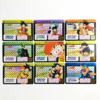 bandai dragon ball family love small patch patch produced flash card hot stamping card father and son family love card set of 9
