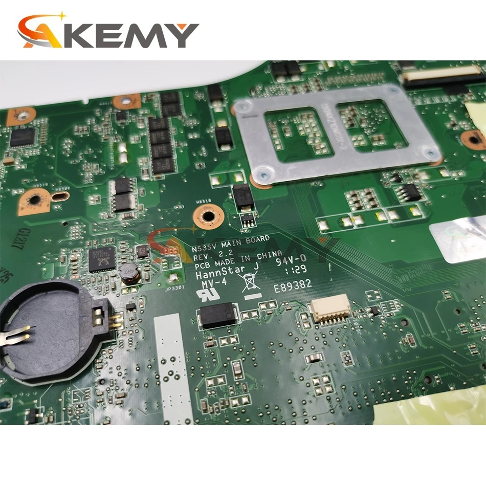akemy n53sv laptop motherboard for asus n53sv n53sn n53sm original mainboard gt540m support i7 cpu 4xslot free global shipping