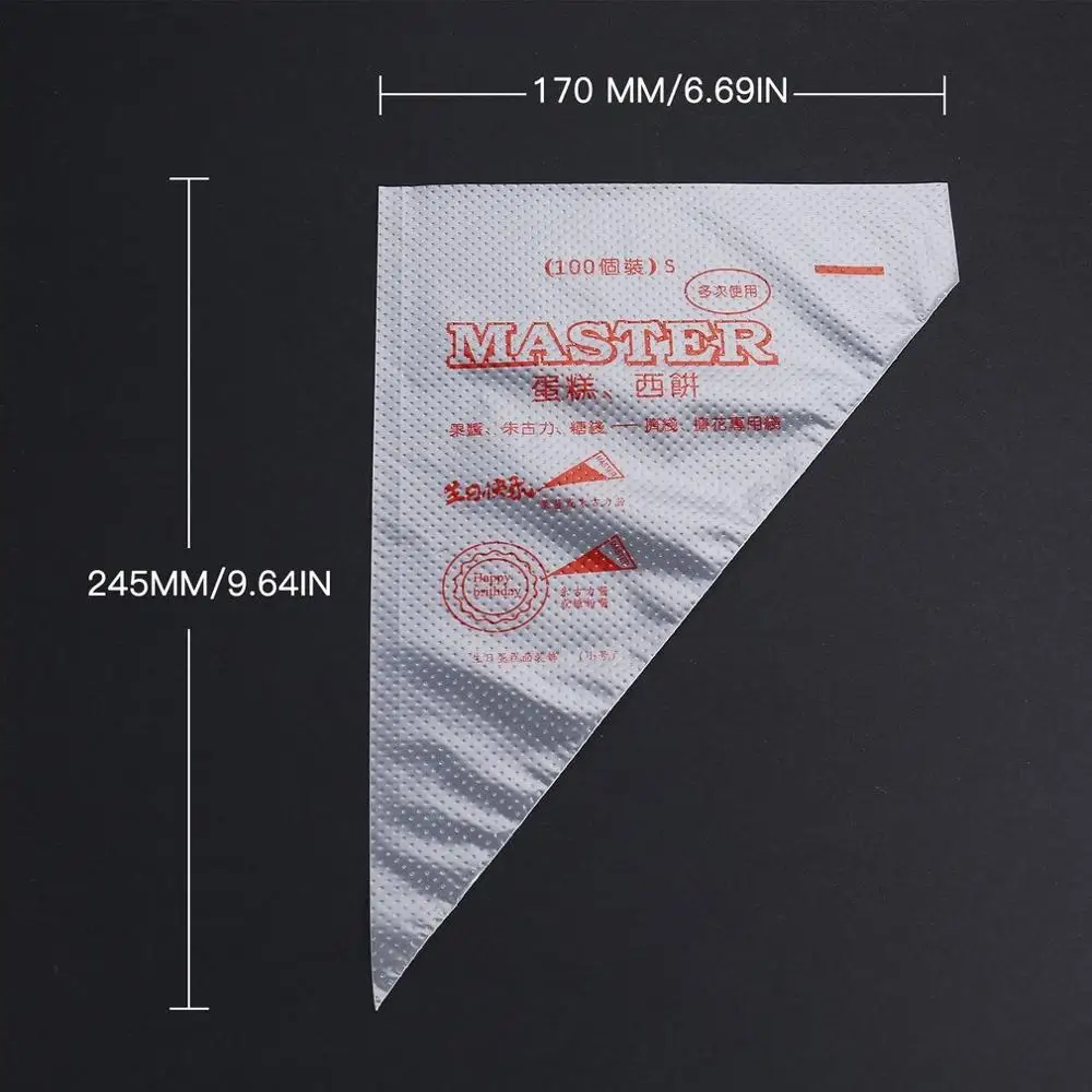 100 шт мешок для украшения выпечки инструмент тортов одноразовый кондитерских