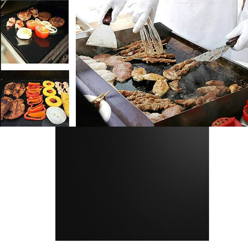 3pcs Reusable Non-Stick BBQ Grill Mat Pad Baking Sheet Meshes Portable Outdoor Picnic Cooking Barbecue Tool Sets | Дом и сад