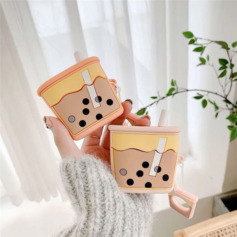 

For AirPods Pro Case 3D Milk Tea Juice Cute Cartoon Soft Silicone Earphone Cases For Apple Airpod Pro Case Cover Funda