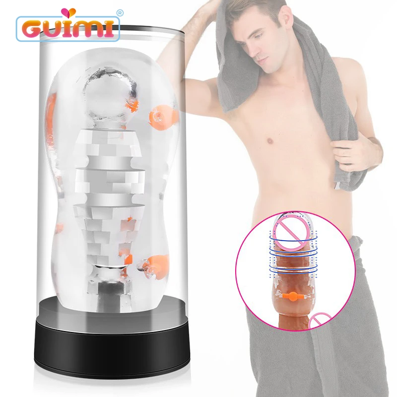 Прозрачный Мужской мастурбатор для тренировок искусственная вагина на