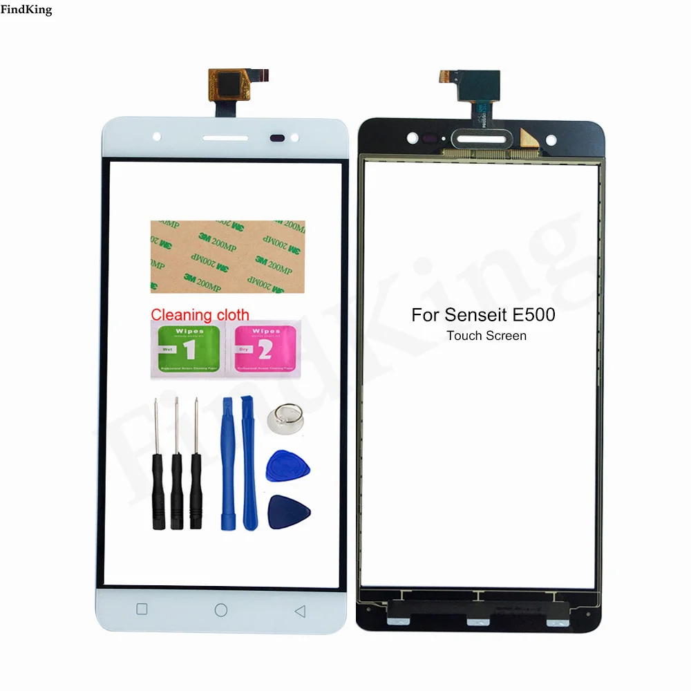 5 ''мобильный телефон сенсорный экран Экран спереди Стекло для Senseit E500
