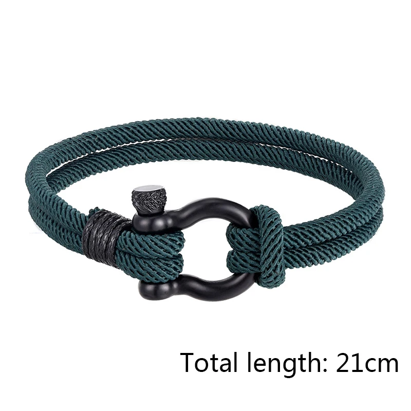 2021 модный браслет на веревке для выживания удачу мужчин и женщин черные
