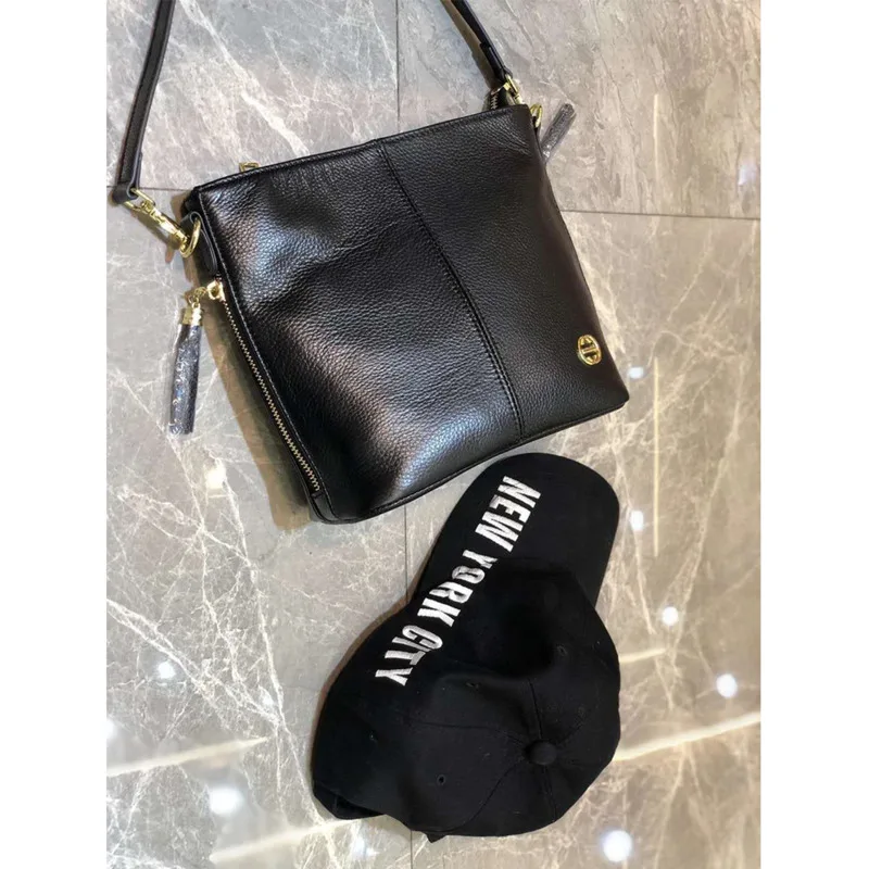 

Bags Simple Fashion Casual Shoulder Bag Ladies Versatile Quality Bucket Bag Genuine Cowhide Women Messenger Leather Crossbody