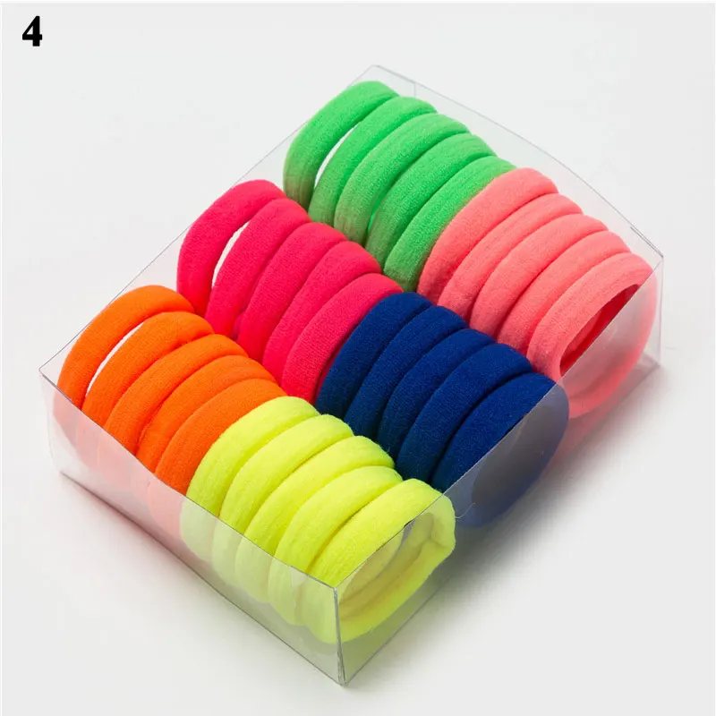 

30Pcs Colorful Rubber Bands Scrunchies Pack For Women Girls Elasticity Ponytail Holder Hair Ties Solid Color Hair Accessory Free