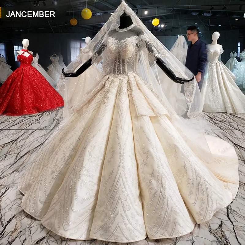 HTL1034 свадебное платье с коротким рукавом атласное кружевное высокой горловиной и