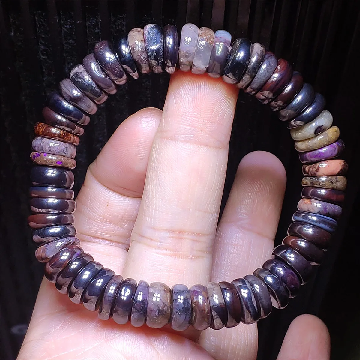 

10mm Genuine Natural Purple Sugilite Abacus Beads Bracelet For Women Men Fashion South Africa Best Healing Stone AAAAA
