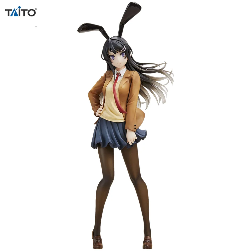 

Taito Original Anime Figure Sakurajima Mai Uniform Bunny Ver Mai Senpai Collectile Action Figure Toys Model Gifts for Kids
