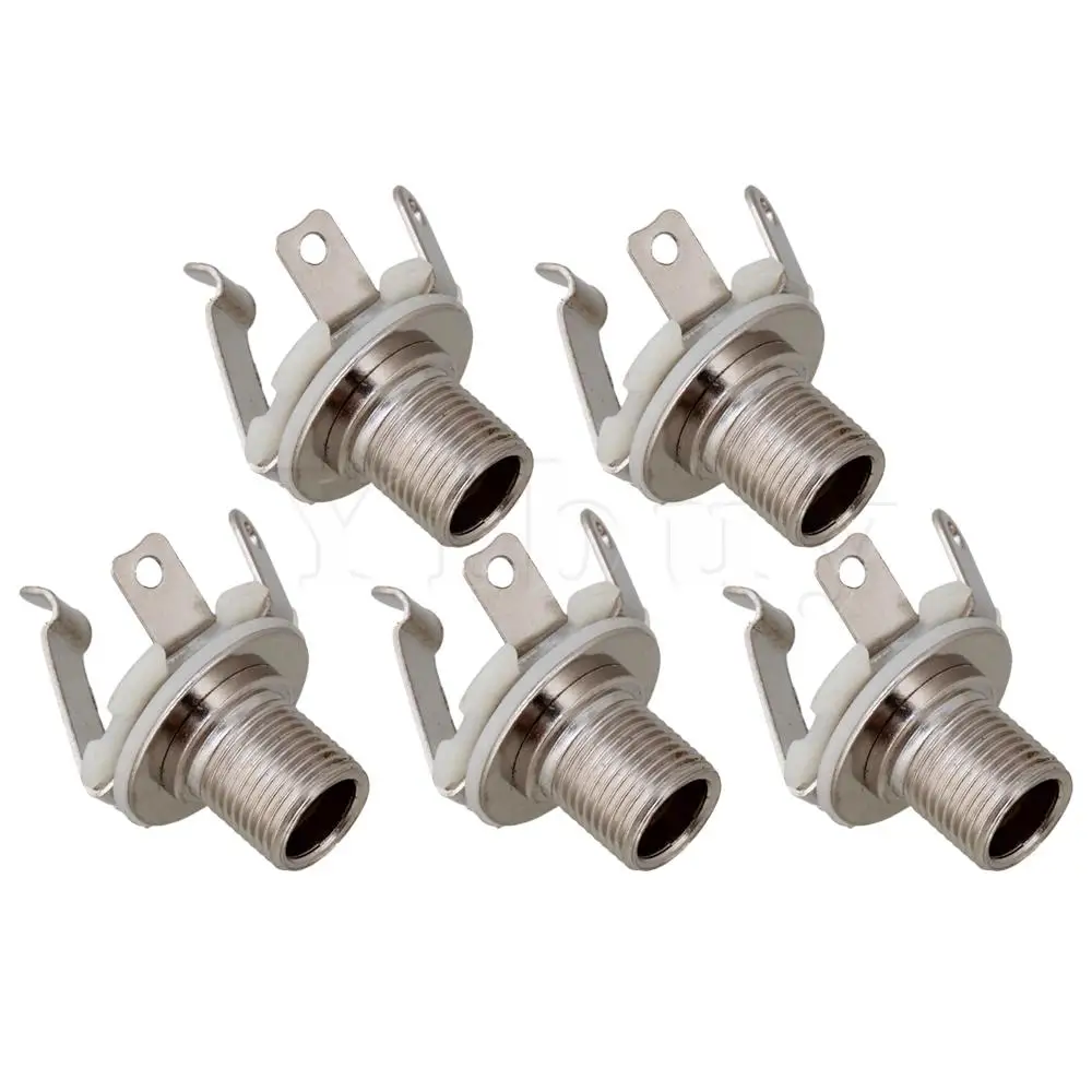 Yibuy 10 x Mono 1/4 Jack socket Electric Guitar Input Output Socket | Спорт и развлечения