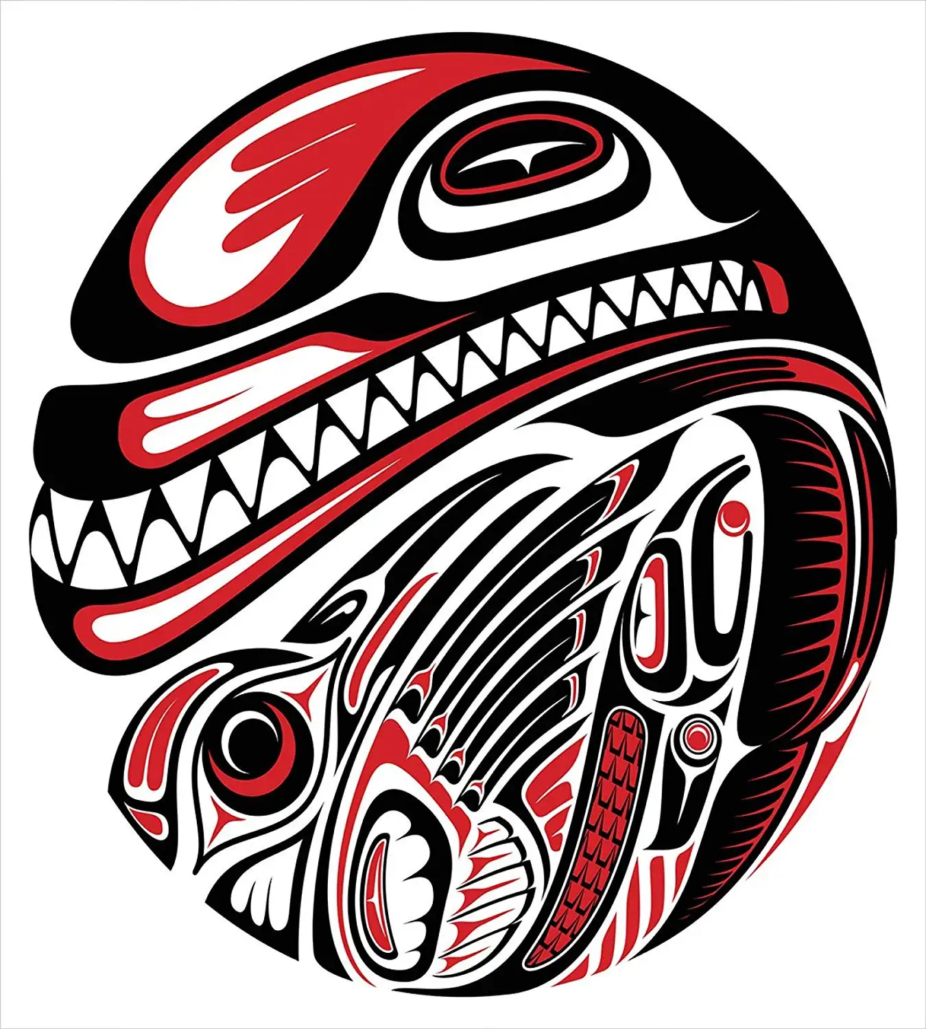 Племенной постельное белье с оттенком Хайда Стиль Животных искусство дикий Орел