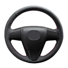 Чехол рулевого колеса автомобиля для Mazda 3 Axela Mazda CX-7 CX7 Mazda 5 Настроить DIY рулевого Обёрточная бумага из микрофибры
