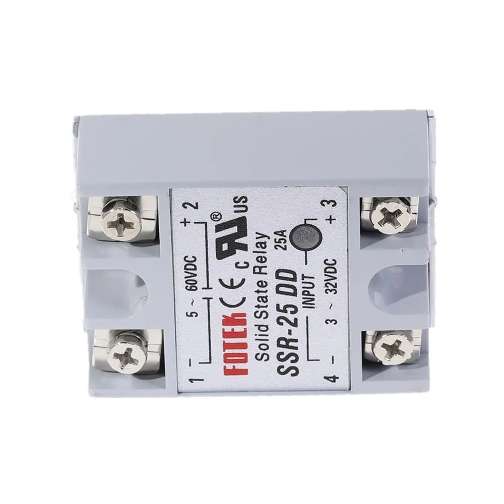 DC-DC Однофазное твердотельное реле SSR-25DD DC SSR модуль 25A DD входное напряжение 3-32 В DC до 5-60 в DC выходная нагрузка SSR 25DD