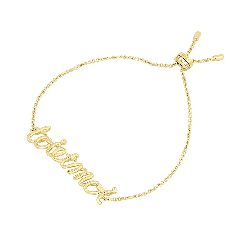 

New Letter Ladies Bracelet Fashion Gold Color Sweet Simple English Letter Bracelets Zk40