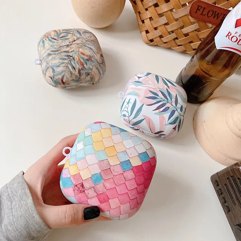 

Leaf Crystal stickers Hard PC Protective Earphone Case for Beats Powerbeats Pro Wireless Bluetooth Protection for Powerbeats Pro