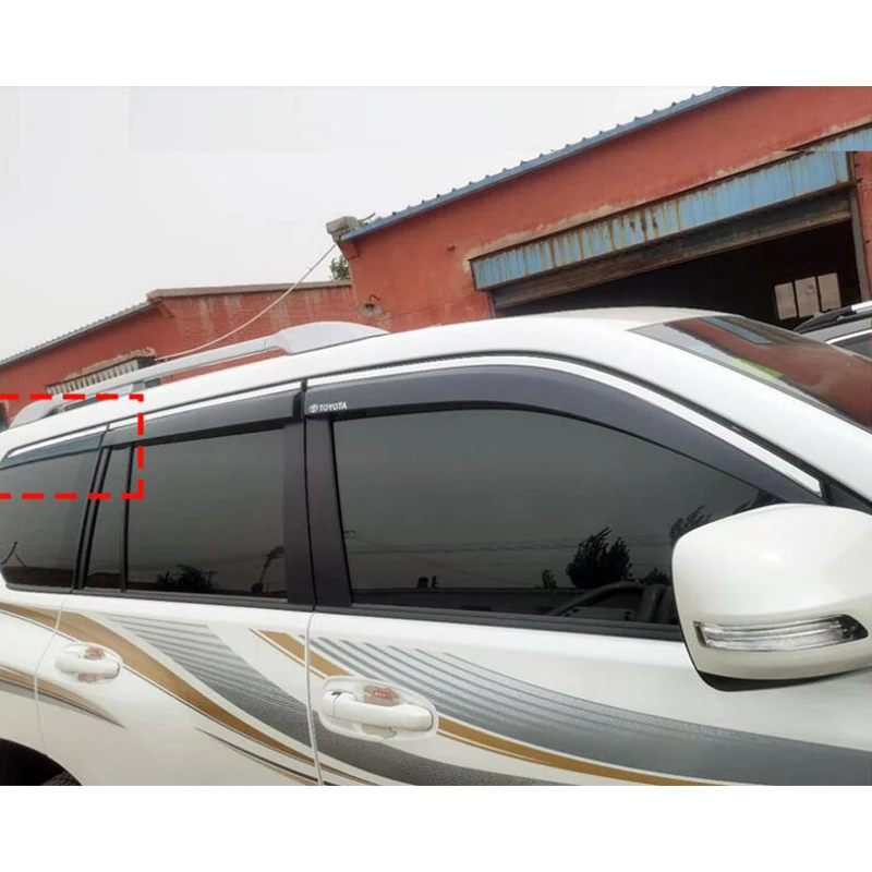 

For 6PCS Toyota Prado Window Sun Visor Body Kit
